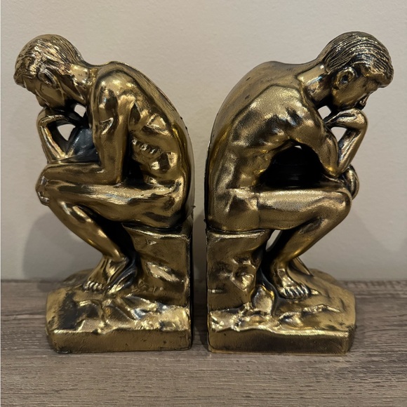 Gold Thinker Bookends - Picture 7 of 8